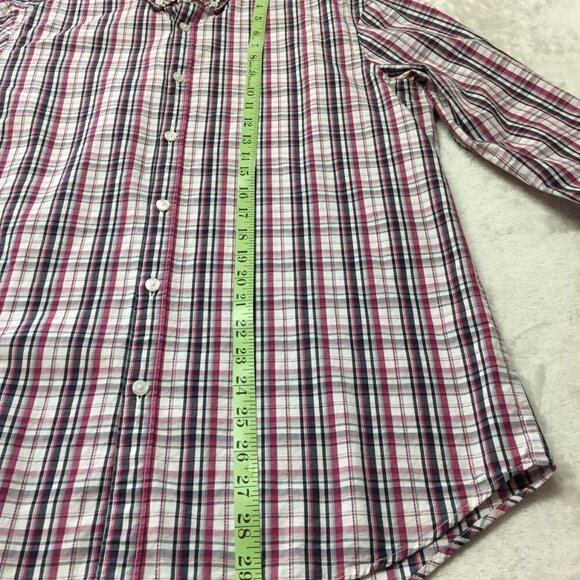 Mexx Long Sleeve Red/White/Black Slim Fit Checkered Button Down Shirt Sz Large - Picture 4 of 7